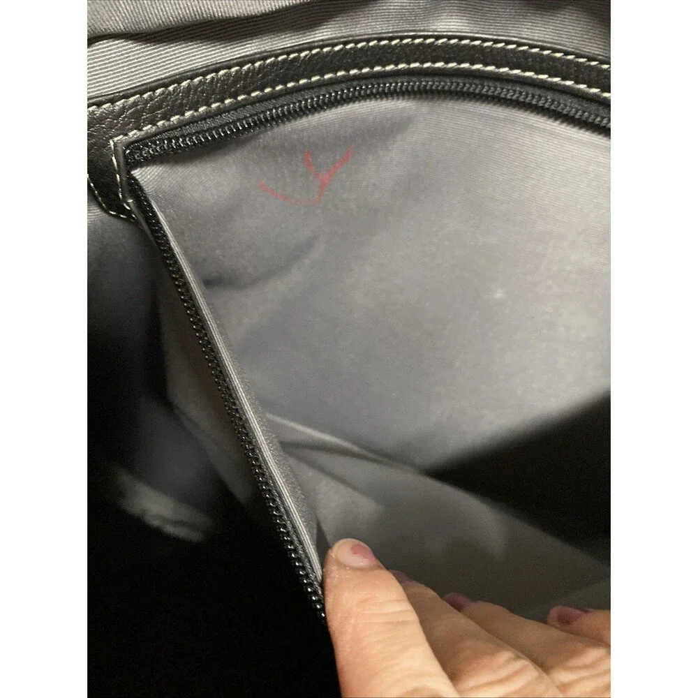 Levenger Black Leather Laptop Bag Messenger Unisex Brief Case
